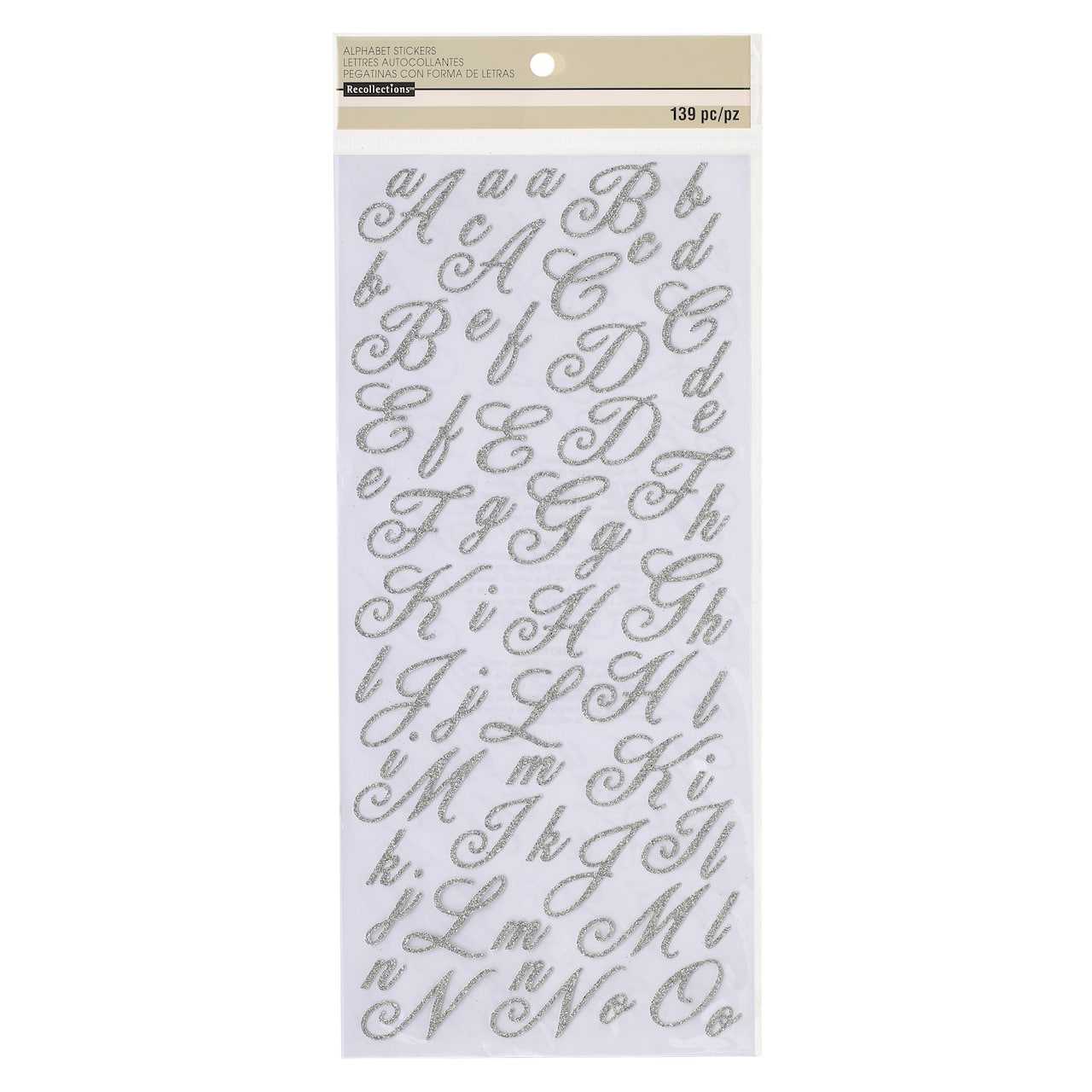 12 Pack: Flirty Glitter Alphabet Stickers by Recollections™